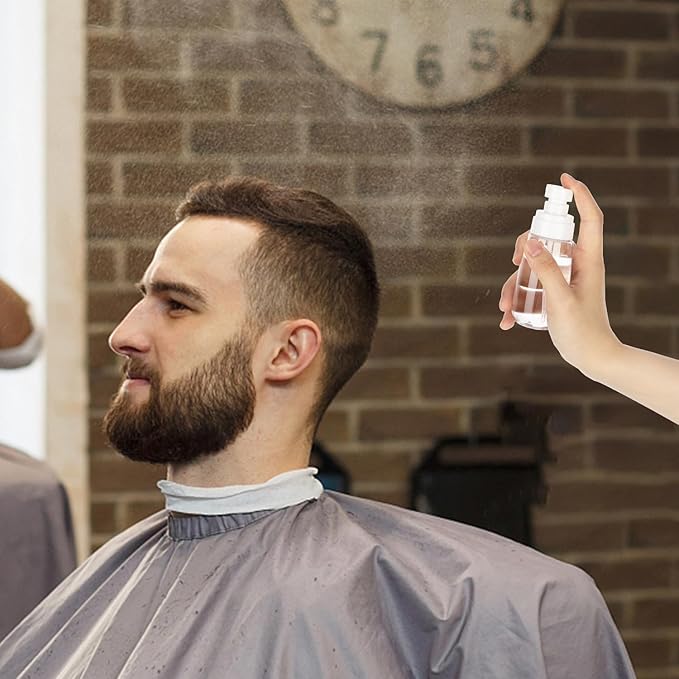 3pack Small Refillable Plastic Spray Bottles, 3.4oz Travel Spray Bottles (Clear+Green+Pink)