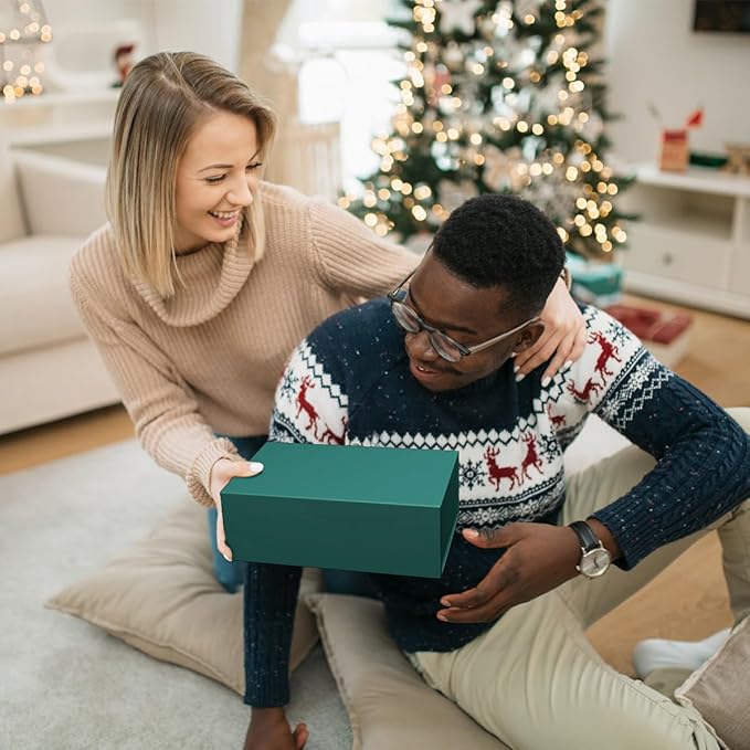 Green Gift Boxe 12" x 6" x 4" with Magnetic Closure Lid Gift Boxes for Presents,Bridesmaid Gifts Box,Cute Box,Birthday Gift box,Luxury for Gift Packaging, Magnetic Gift Box for Wrapping Gifts