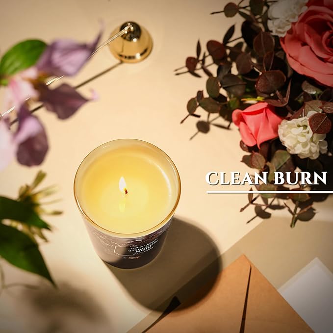 HomeLights Scented Candles for Women & Men, 6.7oz Candle Jars Aromatherapy Single Wick Candle, Ideal for Industrial Chic Home Decor and Gifts, Tobacco Noir