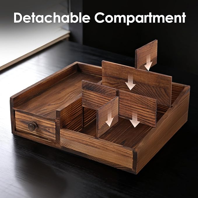 Organizer for Men,Bathroom Countertop Organizers,Perfume Organizer,Cologne Organizers,Bathroom Storage,Restroom Organization,Perfume Stand,GIFS for Men,Adjustable Partition(Bourbon Brown)