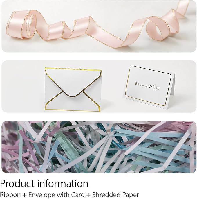 Rinrda Extra Large Gift Box 16.5x13x5.5 inches,Pink Gift Boxes with Lids for Presents,Perfect for Birthday,Valentine's Day,Christmas,Anniversaries,Contains Card,Ribbon,Shredded Paper Filler.