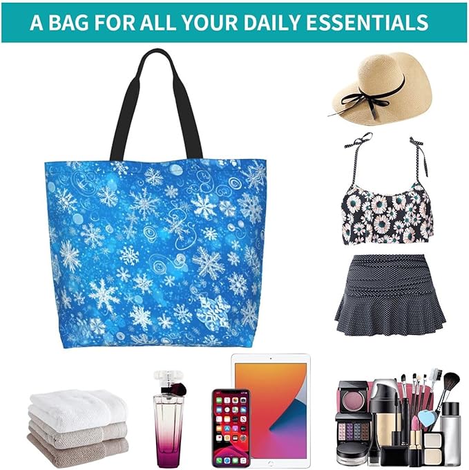 Tote Bag Shoulder Bags for Women Grocery Shopping Bag Reusable Bags Boho-Red Paisley 1