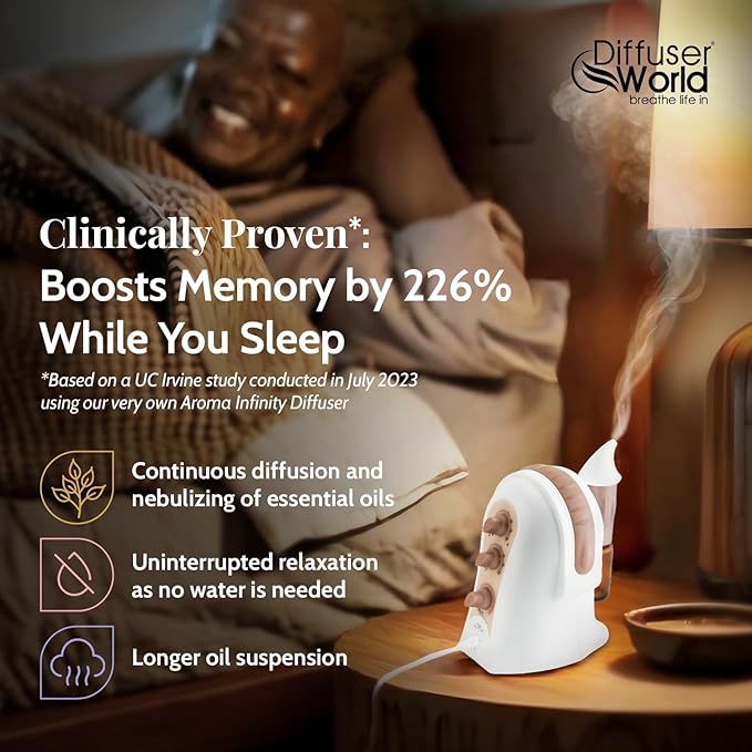 Waterless Diffuser for Essential Oils 110V, Bronze Made in USA Aroma Atomizer Diffusers Waterless Essential Oil Diffusers for Home Large Room Fragrance, Home Scent Diffuser Machine, Air Aromatherapy