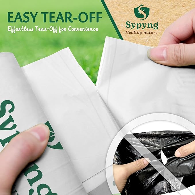 Compostable Kitchen Trash Bags 8-10 Gallon (50-Pack) – Heavy-Duty 1.1 Mil, 100% Biodegradable, ASTM D6400, BPI & OK Compost HOME Certified, Eco-Friendly, Leakproof & Odor Control