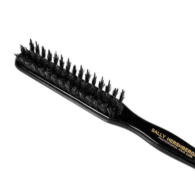 SALLY HERSHBERGER Teasing Brush - Premium, Salon-Tested Teasing, Back-Combing, Slicking, and Edge Control Tool - Dual-Ended With Bristle Brush and Parting Stick - For Thick Through Fine Hair - 1 pc