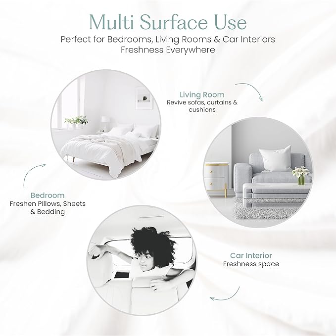 FIELD FLEUR Sea Grass Linen & Room Spray 15.5 oz - Aromatic & Refreshing Bedding & Fabric Mist - Air Freshener for Clothes & Sofas - Notes of Blackcurrant, Jasmine & Sandalwood - Made in USA