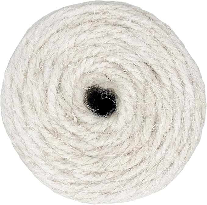 Leecogo White 2.5mm Jute Twine 328 Feet Heavy Duty Garden Twine String for Gardening Plant Crafts and Decorative Projects