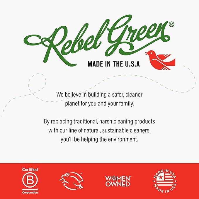 Rebel Green Super Deluxe Dish Soap - Plant-Based Sustainable Dishwashing Soap - Peppermint & Lemon Scent - 16 fl oz - 2 Pack