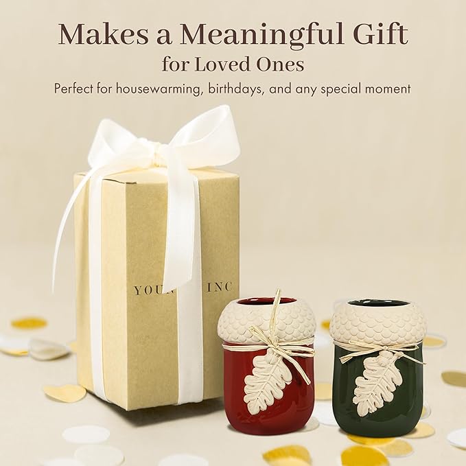 Young's Inc. Ceramic Flower Vase (Bee Happy) - White Ceramic Vase - Honeycomb Decor - 3" L x 3" W x 8" H Contains one Flower vase