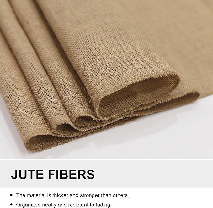 6 Pack Burlap Table Runners 12x72 Inch - Natural Jute Rustic Farmhouse Table Runner Decor for Western Wedding, Farmhouse Party, Holiday & Kitchen Coffee Table (Brown, 12x72 6PC)