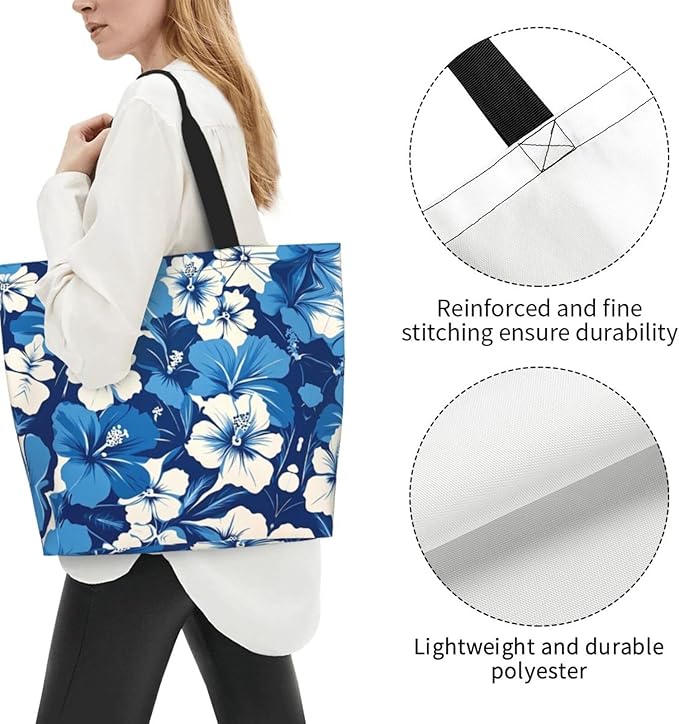 Tote Bag Shoulder Bags for Women Grocery Shopping Bag Reusable Bags Boho-Red Paisley 1