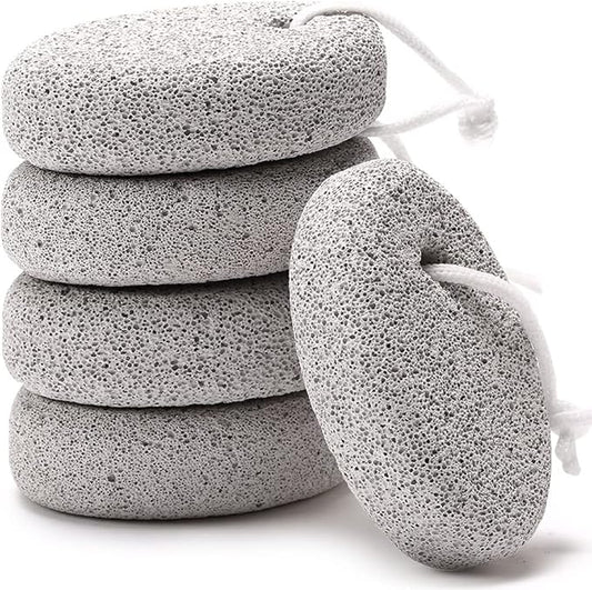 Natural Foot Pumice Stone for Feet, Borogo 5-Pack Lava Pedicure Tools Hard Skin Callus Remover for Feet and Hands - Natural Foot File Exfoliation to Remove Dead Skin, Heels, Elbows, Hands