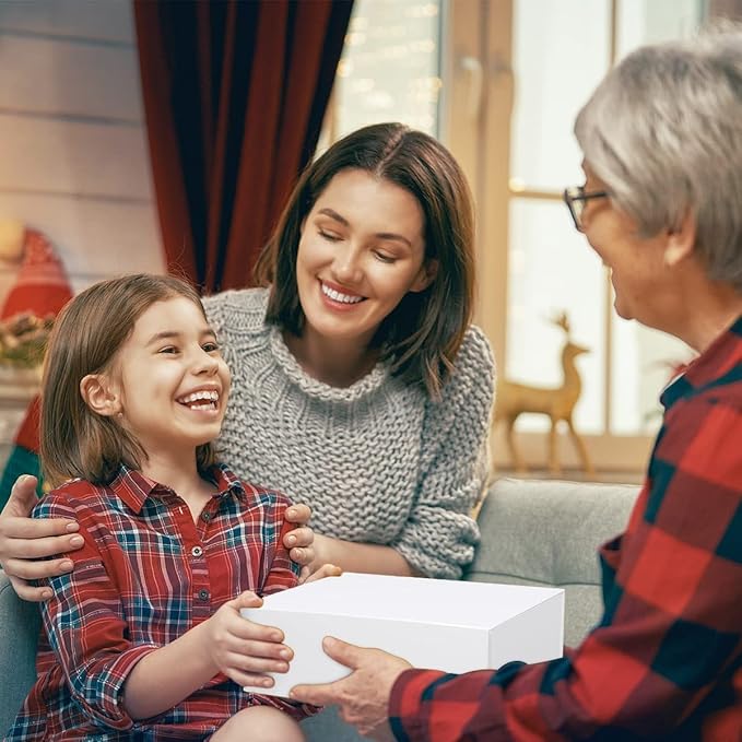 Gift Boxe 12" x 6" x 4" with Magnetic Closure Lid Gift Boxes for Presents,Bridesmaid Gifts Box,Cute Box,Birthday Gift box,Luxury for Gift Packaging, Magnetic Gift Box for Wrapping Gifts (White/5PCS)