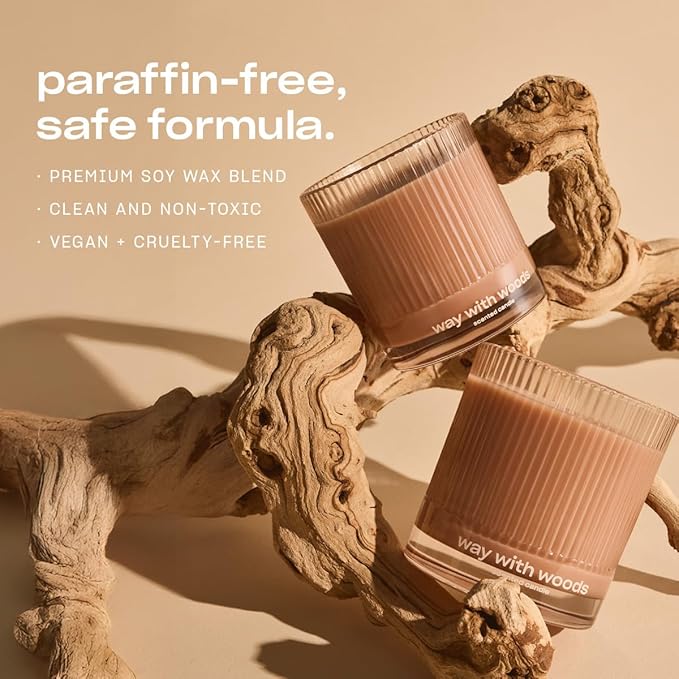 Way with Woods Luxury Scented Candle by Snif, Inviting, Crisp Scent, 50+ Hours, 100% Cotton Fiber Wicks, Soy Wax Blend, Non-Toxic, Vegan, 8.5 oz