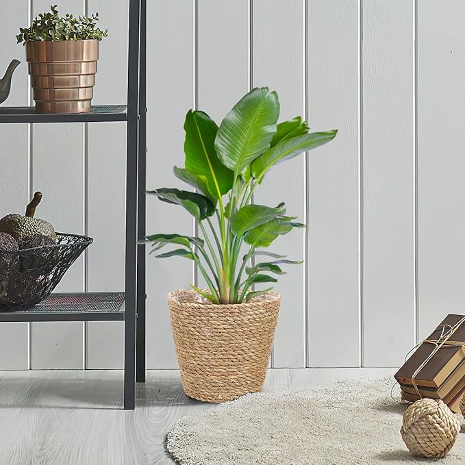 Hemoton Wicker Plant Flower Basket Seagrass Woven Pot Decorative Indoor Planter Versatile Home Storage