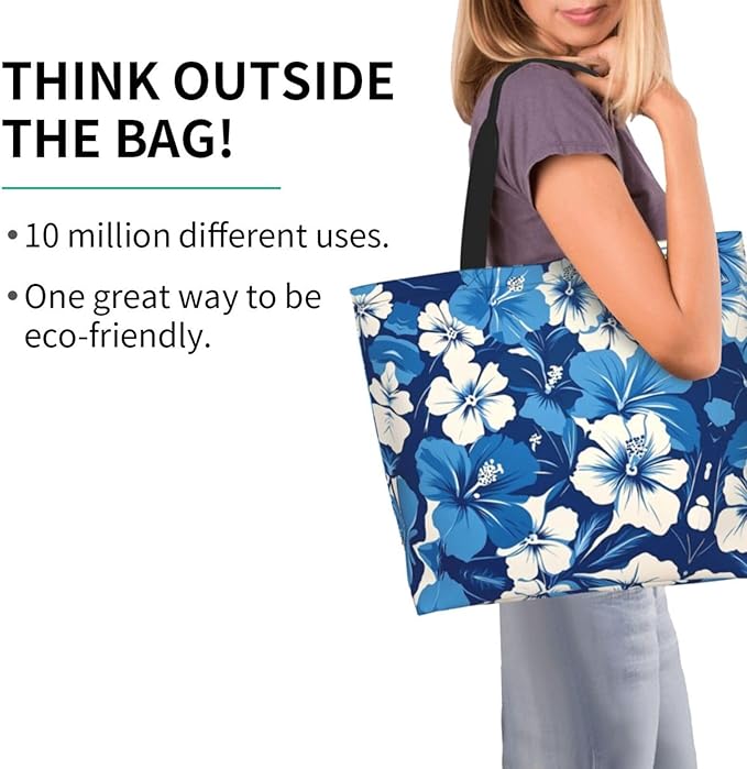 Tote Bag Shoulder Bags for Women Grocery Shopping Bag Reusable Bags Boho-Red Paisley 1