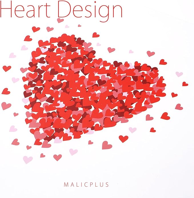 Gift Box with Lid 9x9x3.4 Inches, Heart for Mother's Day, Bridesmaid Proposal Box with Magnetic Closure for All Occasion