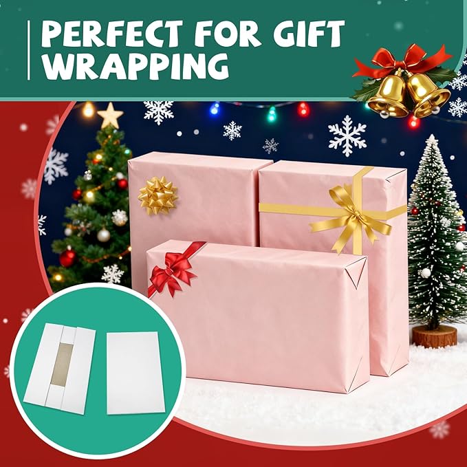 EVERECO 14 Large Gift Boxes with Lids for Presents - 17x11x4 Inches Extra Deep White Shirt Boxes, Christmas Wrapping for Robes, Sweaters, Clothing, Perfect Holiday Gift Box Set