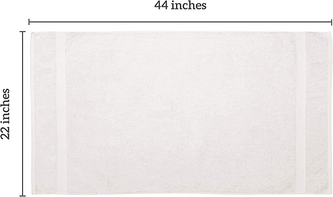 GREEN LIFESTYLE Soft Cotton Towels for Pool, Spa, and Gym Lightweight and Highly Absorbent Quick Drying Towels (22" x 44", Vanilla)