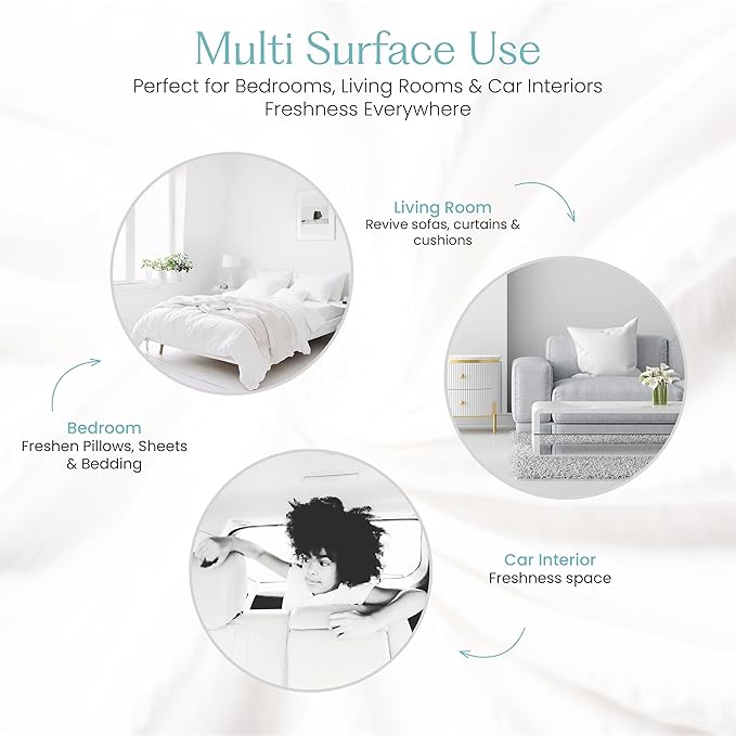 FIELD FLEUR Sea Salt Linen & Room Spray 15.5 oz - Aromatic & Refreshing Bedding & Fabric Mist - Air Freshener for Clothes & Sofas - Notes of Lemon, Water Lily, Jasmine & Driftwood - Made in USA