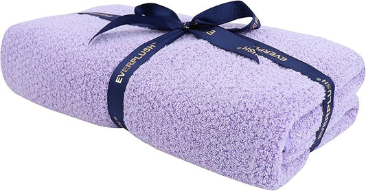 EEverplush Diamond Collection Oversized Bath Towel – 1 Pieces, Super Soft & Highly Absorbent, Quick-Drying, Extra Large & Thick. Perfect for Bathroom, Pool, Swimming Use (Lavender, 30" x 56" 1PK)