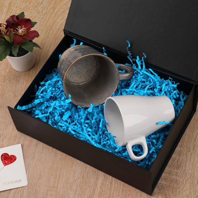 5 Pcs Black Gift Box for Presents 10.8x7.5x3.5 Inches Magnetic Gift Boxes with Lid Luxury Gift Box for Rectangle Collapsible for Bridesmaid, Wedding, Birthday Gift Packging