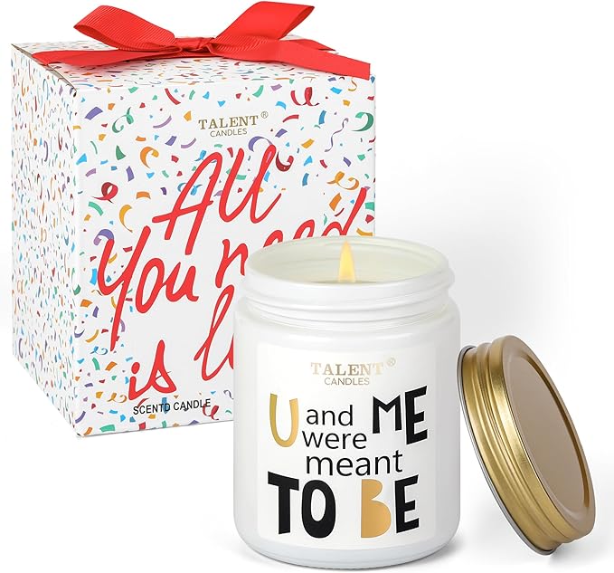 Anniversary Candle Gifts - Natural Soy Candle for Men Women, Birthday - Ideal Gift for Christmas Valentine's Day - Good Vibe Scented Candles