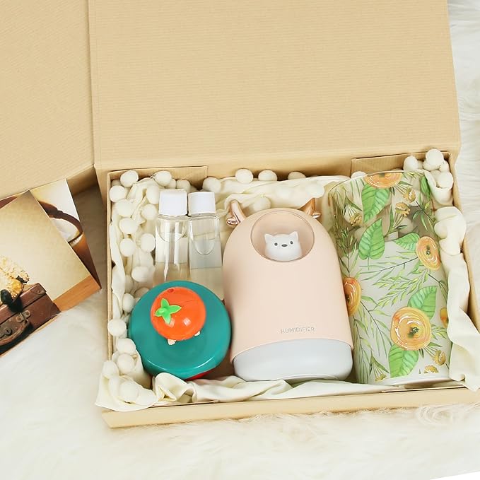 Aimyoo Striped Brown Collapsible Gift Box with Magnetic Closure Lids 10.5x7x3 in, Bridesmaid Groomsmen Proposal Boxes, Medium Rectangle Box for Present Graduation Storage 3 Pack