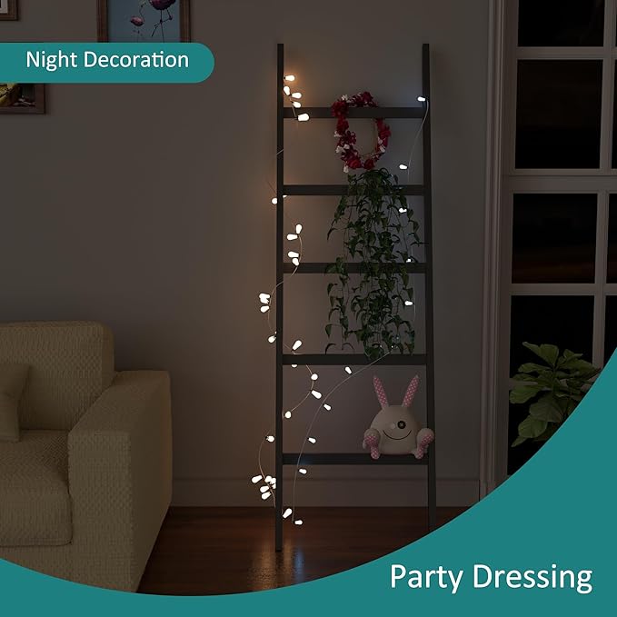 Blanket Ladder, Bamboo 5-Layer Towel Racks, Blanket Quilt Towel Holder Rack Decorative Ladder, Easy Assembly, Rustic Farmhouse Ladder Shelf for Living Room, Bedroom, Bathroom, Home Decor, Black