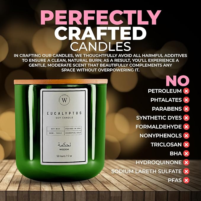 Waxily Lavender Scented Soy Candle | Non-Toxic, Phthalate-Free Essential Oil Candle | Aromatherapy, Luxury Gift, Clean Burning, Sleep Support, Calming Spa, Vegan Home Decor | 12oz