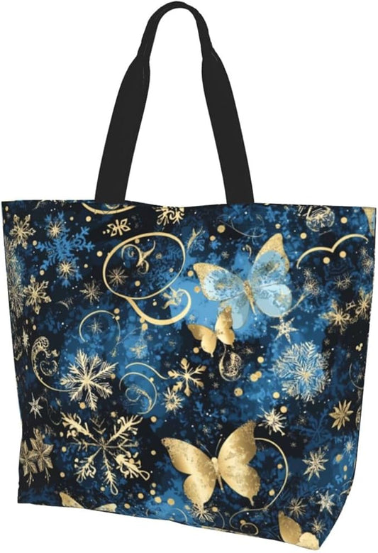 Tote Bag Shoulder Bags for Women Grocery Shopping Bag Reusable Bags Boho-Red Paisley 1