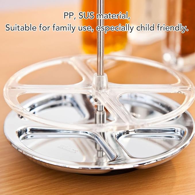 Glass Meal Prep Containers : 2X150ml 2X80ml Rotating Transparent Seasoning Containers for Oil, Salt, and Meal Essentials