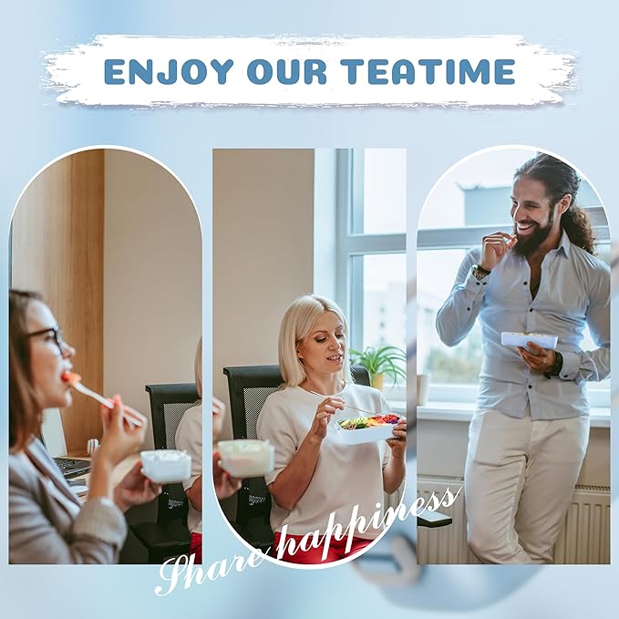 Bento Lunch Box for Kids Women Men, 47oz 2-Compartment Salad Metal Food Prep Pack Container for Lunch, Stainless Steel 3 Layers Stackable Lunch Containers with Lids for Adults and Teens Light Blue