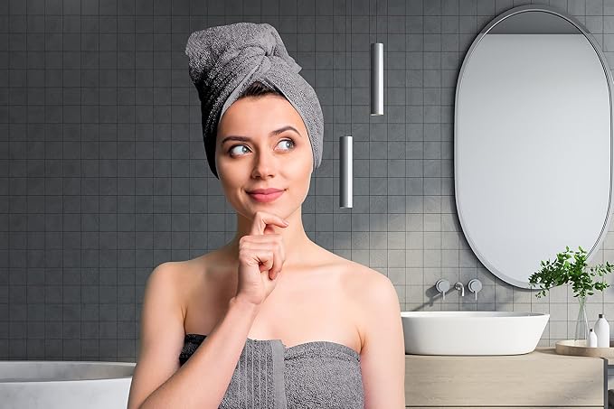 Tens Towels Pack of 4 Extra Large Bath Towels 30 x 60 Inches, 100% Cotton, Larger & Lighter Weight, Quicker to Dry, Super Soft and Absorbent, Perfect for Bathroom, Dark Grey