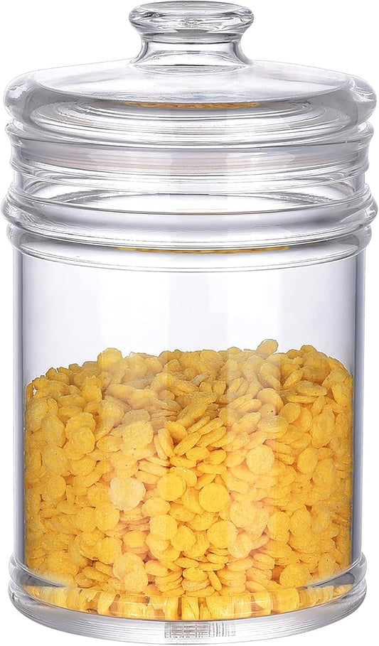 50oz Reinforced Medium Acrylic Storage Jar, Airtight Lid Cookie Jar | Ideal Canisters for Cookies, Dried Fruits, Nuts, Herbs,Cereals,etc