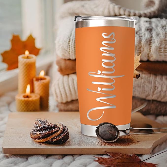 Personalized Tumbler with Pictures Text Name, Custom Double Wall Insulated Tumbler, 20oz Coffee cups with lid and straw, Personalized Christma Birthday Gifts for Women Men (made in USA)
