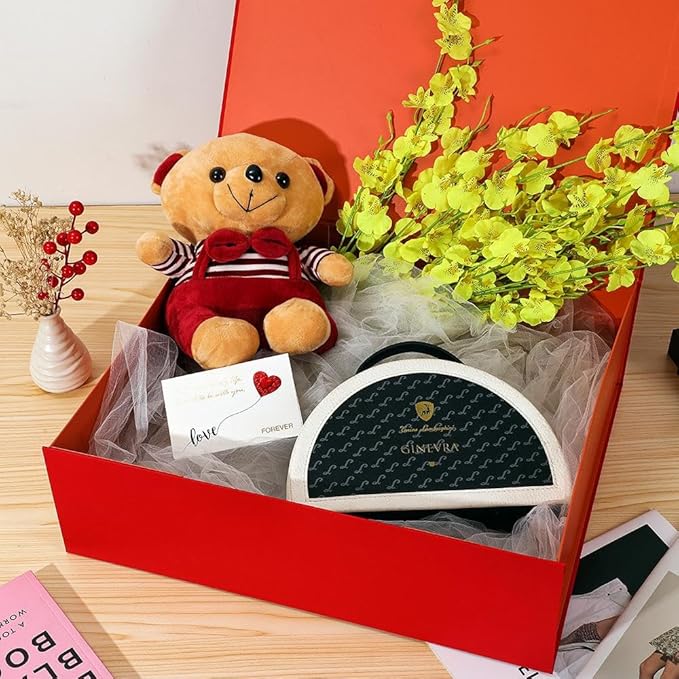 Extra Large Red Gift Box 19x16x6 Inches,Gift Boxs for Presents with Lid Magnetic Closure Collapsible,Bridesmaid Proposal Box,Birthday, Christmas,for Clothes and Large Gifts