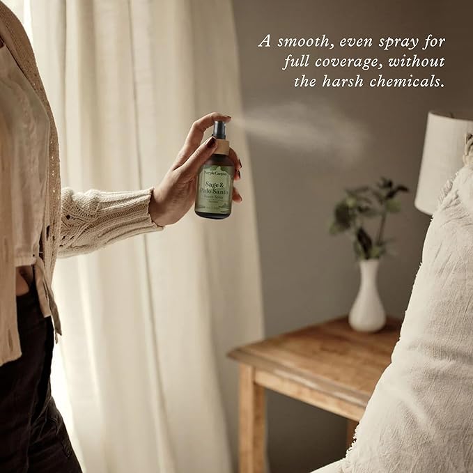 Purple Canyon Sage & Palo Santo Room Spray — 4 oz Natural Linen & Room Freshener — Earthy, Herbal & Woody Fragrance Mist — Cleanse & Refresh Home Atmosphere — Premium Natural Fragrance Oils