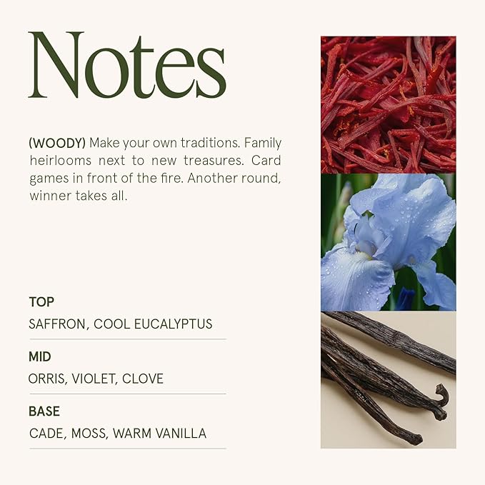 LA JOLIE MUSE Christmas Candles | Hearth & Velvet Flames | Saffron, Clove & Vanilla | 19 oz Large Wooden Wick Soy Candle | 90-Hour Clean Burn | Holiday Candle Gift | Gift-Ready for Hosts & Festive Gat