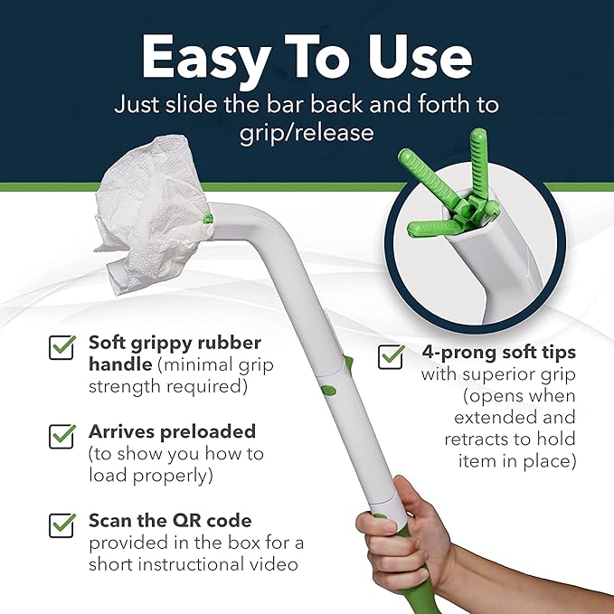 FreedomWand Master Kit - Multipurpose Toilet Aid – 20” Toilet Paper Helper for All People with Range of Motion Limitations – Portable Toilet Aid for Holding Tissue, and Other Personal Hygiene Products