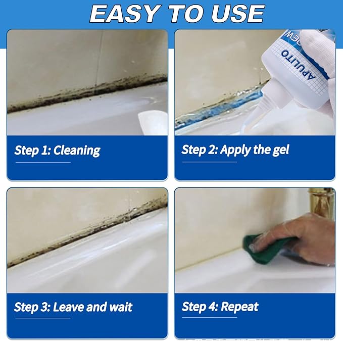 APULITO Household Cleaner Gel for Bathroom Shower Tile Tub Sink Cleaning Solution 10 Fl Oz (Pack of 2)