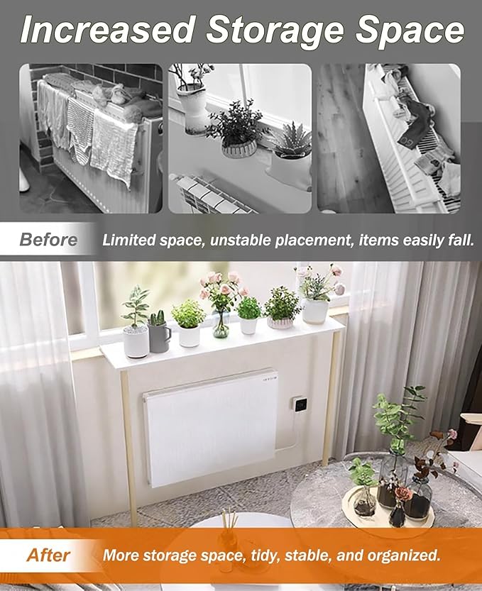 Cuttable Wooden Window Sill Extender Shelf - Space-Saving Plant Stand with Adjustable Legs, Window Ledge Extension Board (60x30x40cm / 24x12x16in)