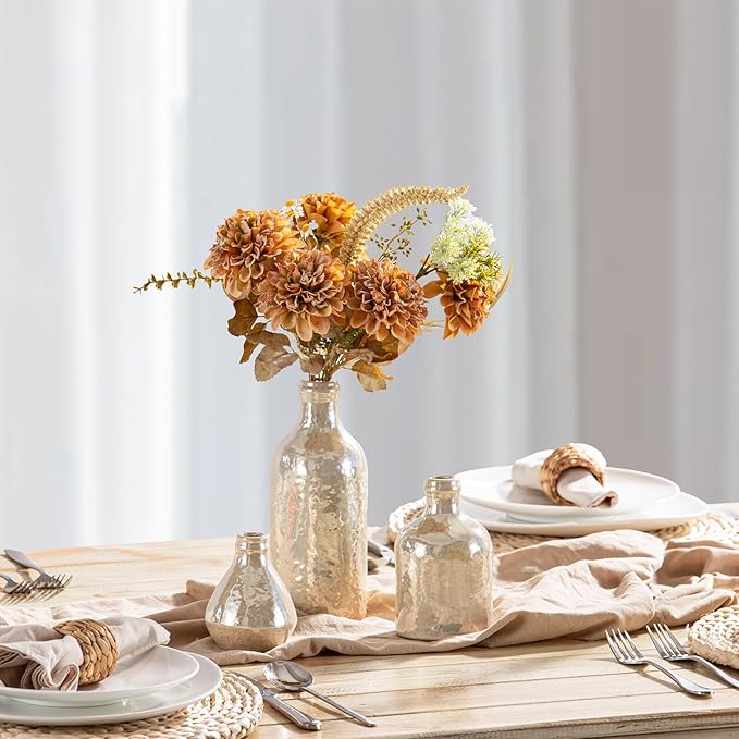 Ceramic Vase Set of 3, Decorative Vases Home Decor Modern Neutral Flower Pampass Boho Vase for Living Room, Table, Mantel, Entryway, Bookshelf, Kitchen, Bedroom, Bathroom - White