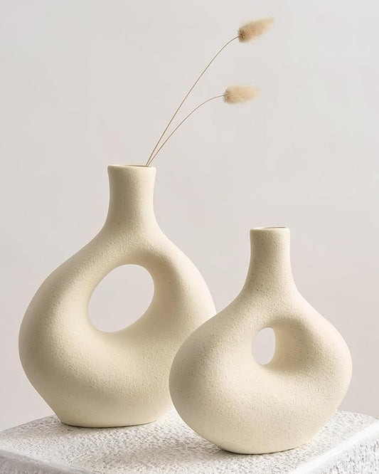Ceramic Vase – Modern Decorative Vases for Home Decor – Large Flower Vase for Living Room Centerpiece – Minimalist Nordic – Ceramic Vases for Home Decoration – Boho Vase Decor