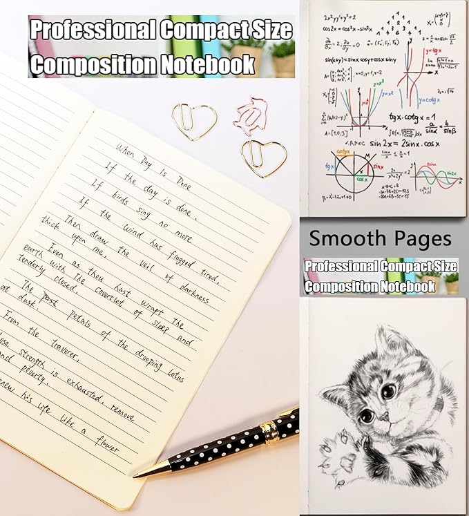 16 Pack Kraft Notebooks, Journals in Bulk for Writing, Blank Paper Sketchbooks, 60 Pages Notebook, 8.3x5.5 Inch, A5 Size, Travel Journal Set, for Gifts, Students and Office Supplies