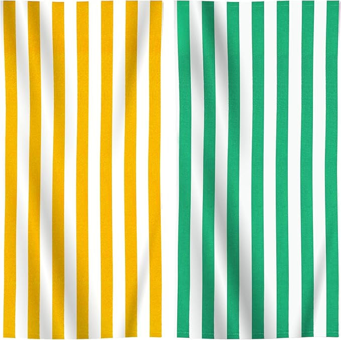 2 Packs Extra Large Bath Towels Striped Beach Towel Set Bathroom Sheets Oversized Quick Dry Soft Fluffy XL Big Absorbent Microfiber Bulk Blanket Turkish Hotel Shower Pool Hot Tub Toallas Baño Grandes