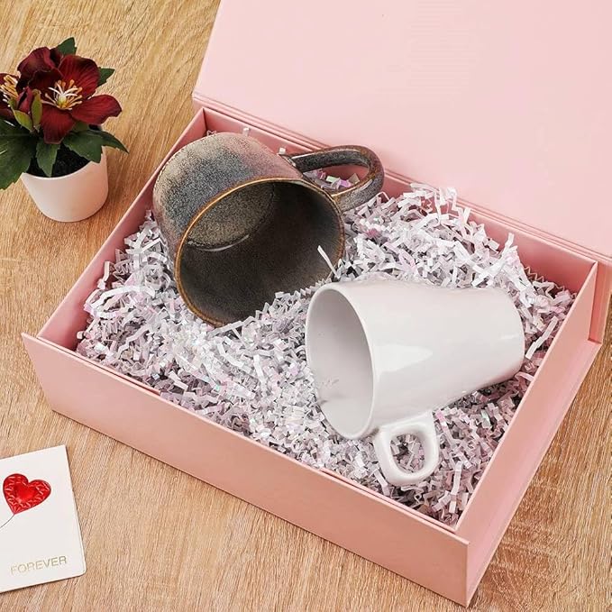 Pink Gift Box for Presents 10.8x7.5x3.5 Inches Magnetic Gift Boxes with Lid Luxury Gift Box for Rectangle Collapsible for Bridesmaid, Wedding, Birthday Gift Packging