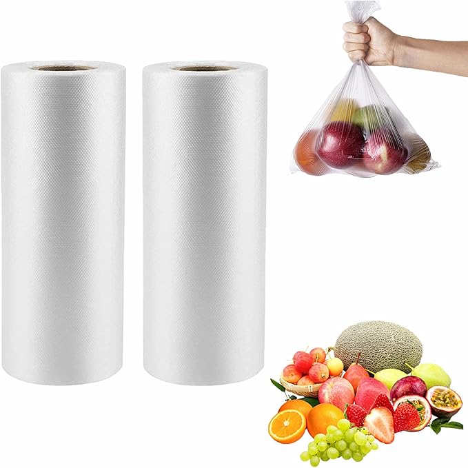 CLASSY Large 14" x 20" 350 Bag/Roll Plastic Food Storage Bags, Plastic Produce bags for Vegetable Fruits, Bread - (2 Rolls,Total 700 Bags)