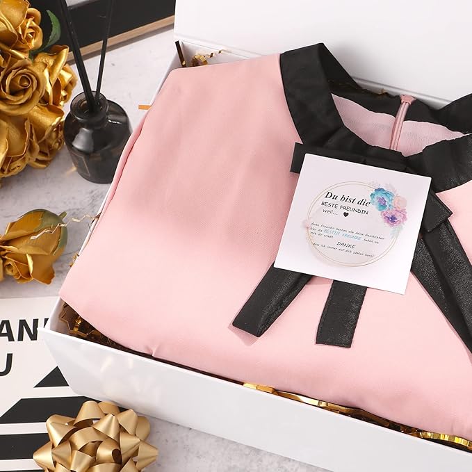 BLK&WH Collapsible Gift Box 13.5x9x4.1 Inches, Large White Bridesmaid Proposal Box with Lid for Gift (Glossy White)