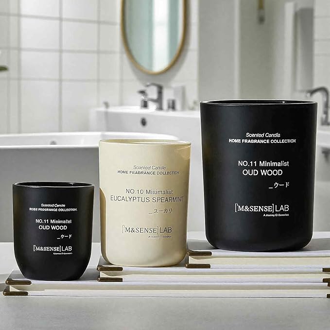 M&SENSE Natural Soy Candle| Espresso Love | 16.6 oz, 95H Burn | Minimalist Scented Candle for Relaxation, Gifting, Home Décor | for Bedroom, Office, Party Large